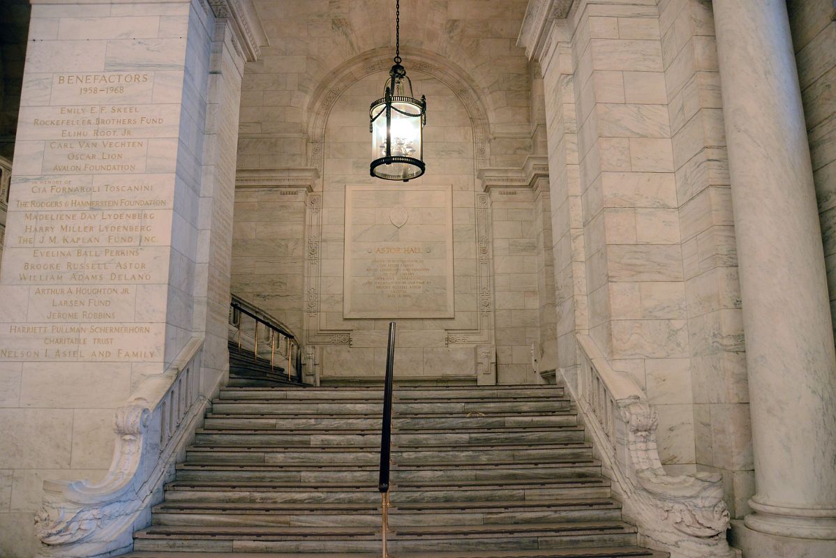 10-4 Entrance Lobby Astor Hall Stairway New York City Public Library Main Branch